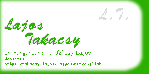 lajos takacsy business card